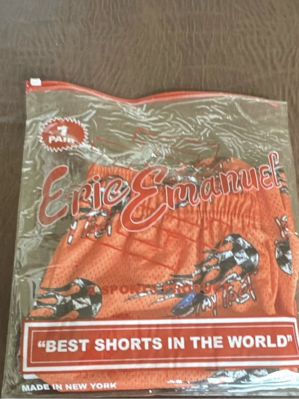 Eric Emanuel Men’s Orange Mesh Shorts